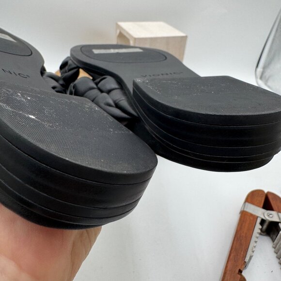 Vionic Braided Cross Strap Slides Kalina Black size 7.5 - Picture 9 of 15